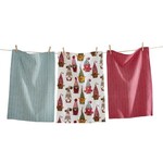 m. lynne designs hanging with my gnomies dishtowel, set of three