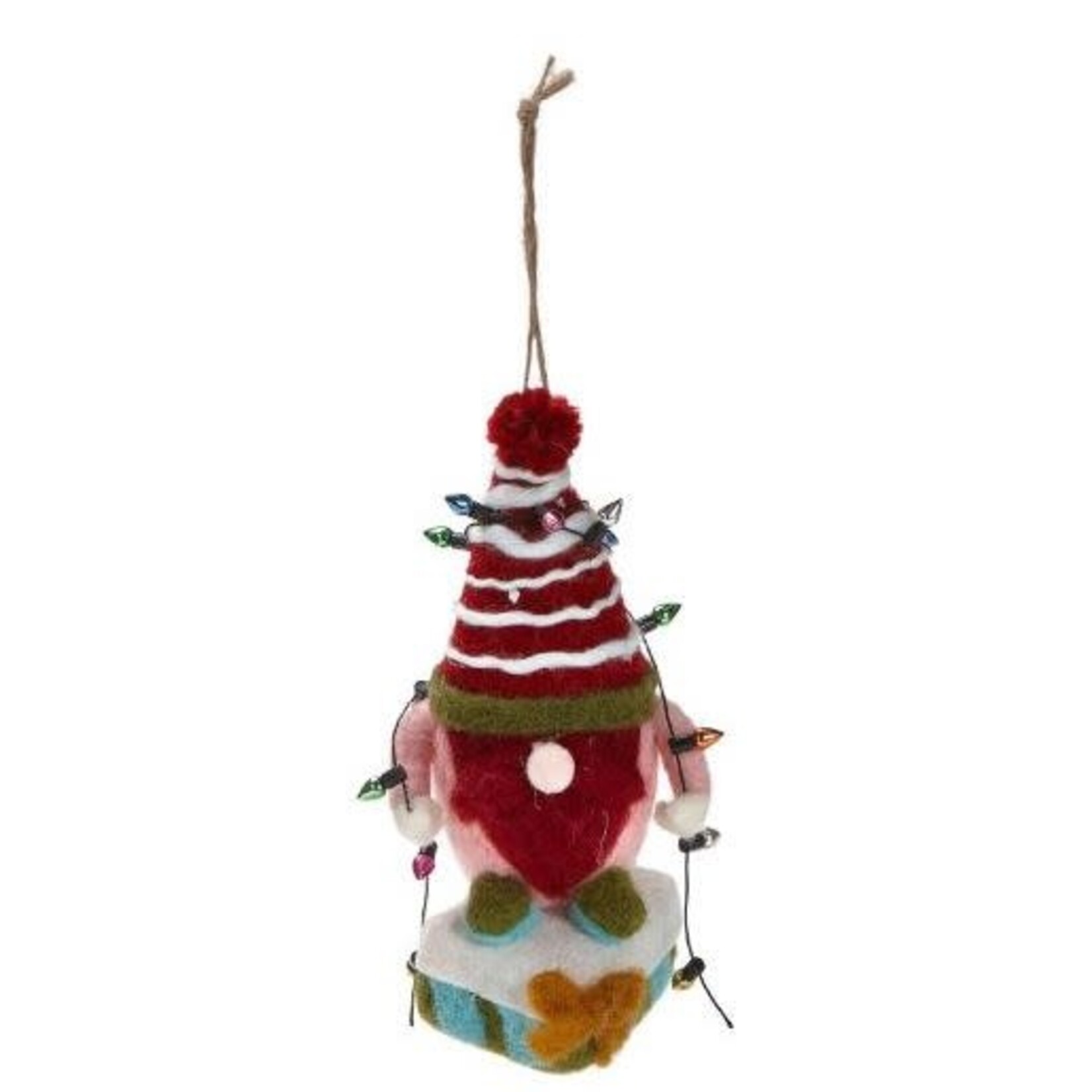 m. lynne designs festive gnomies ornament