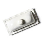 coton colors signature white ruffle butter dish