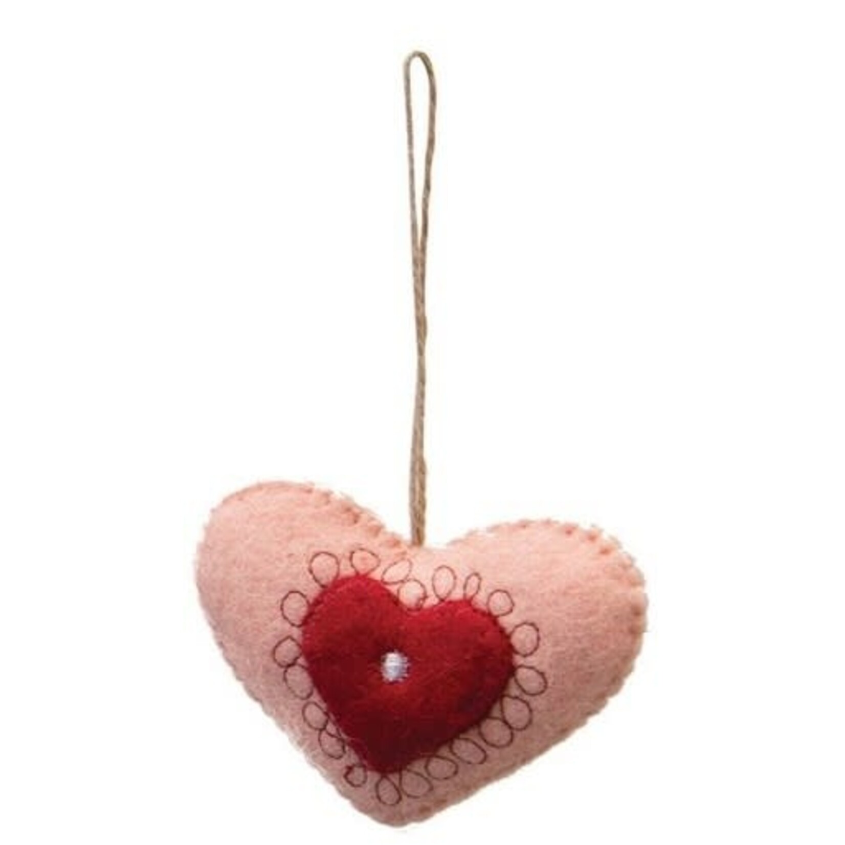 m. lynne designs felt heart ornament