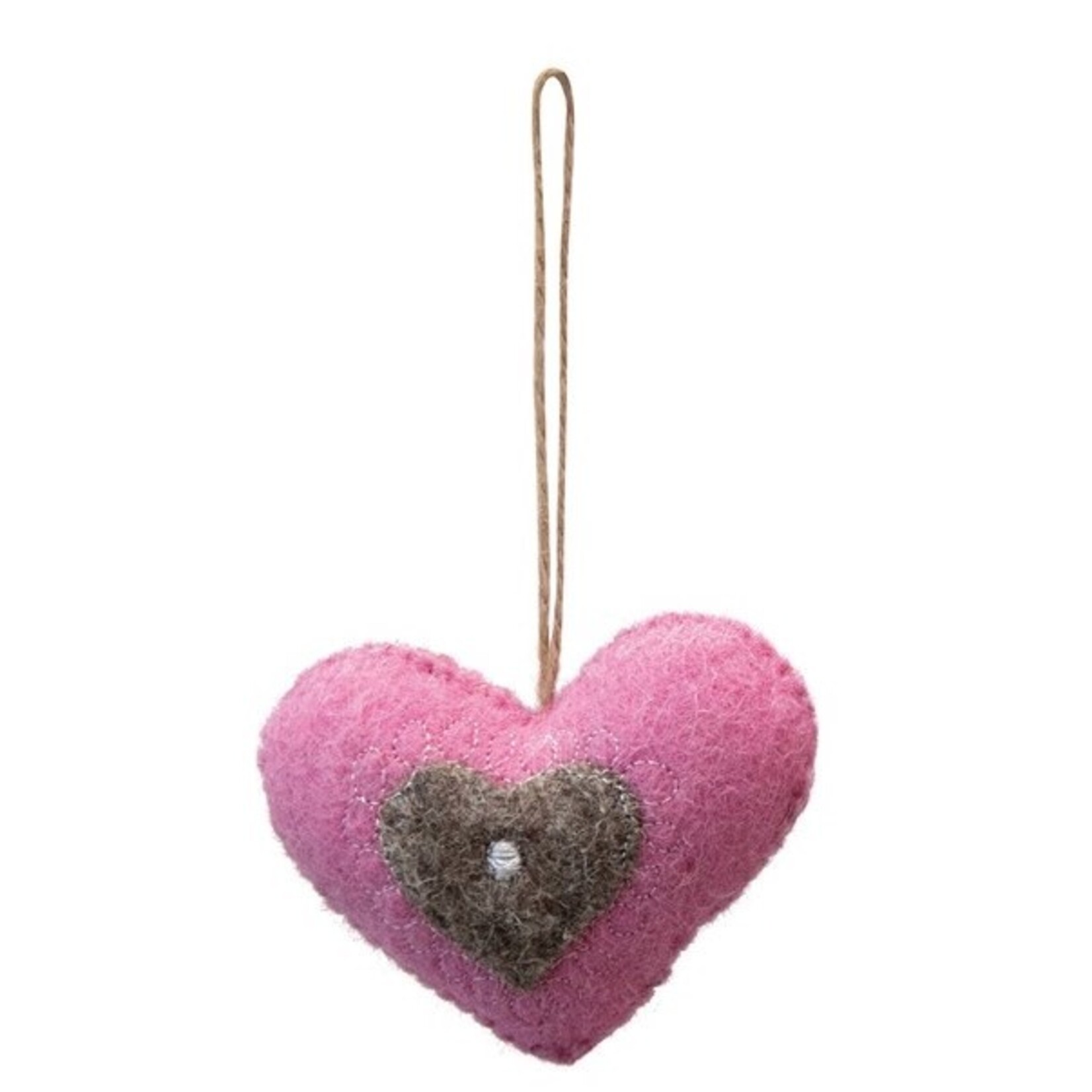 m. lynne designs felt heart ornament
