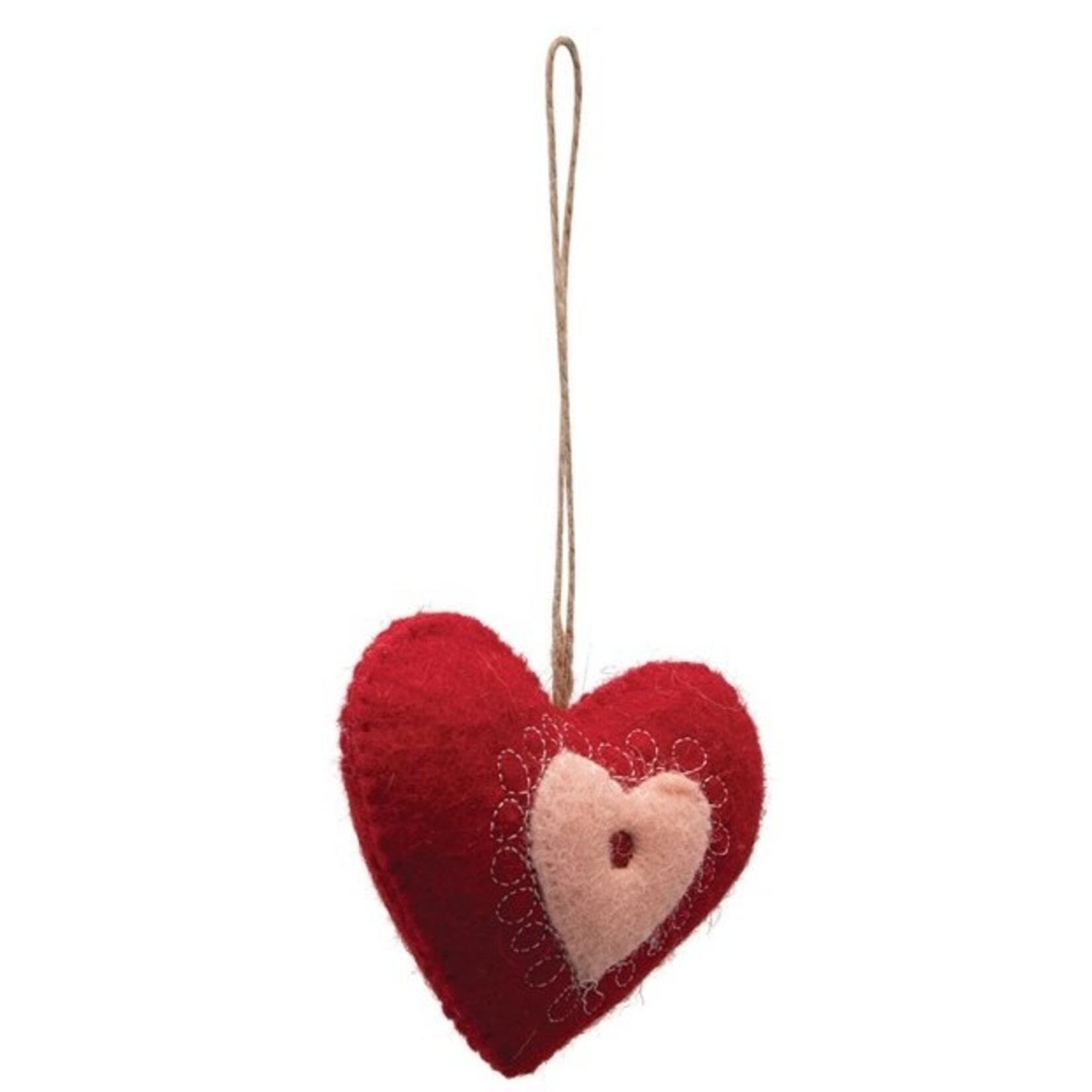 m. lynne designs felt heart ornament