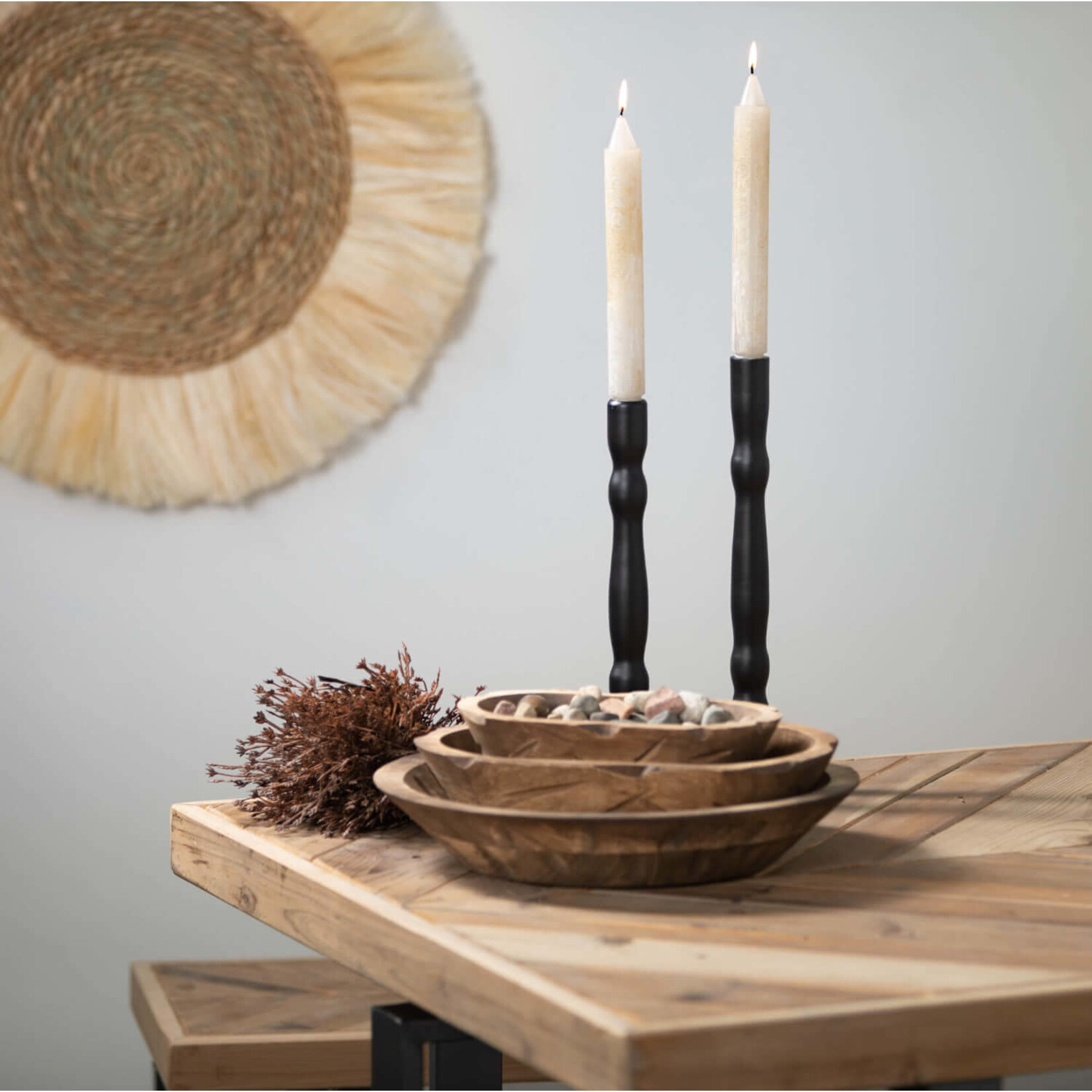 m. lynne designs hand-carved wooden bowl