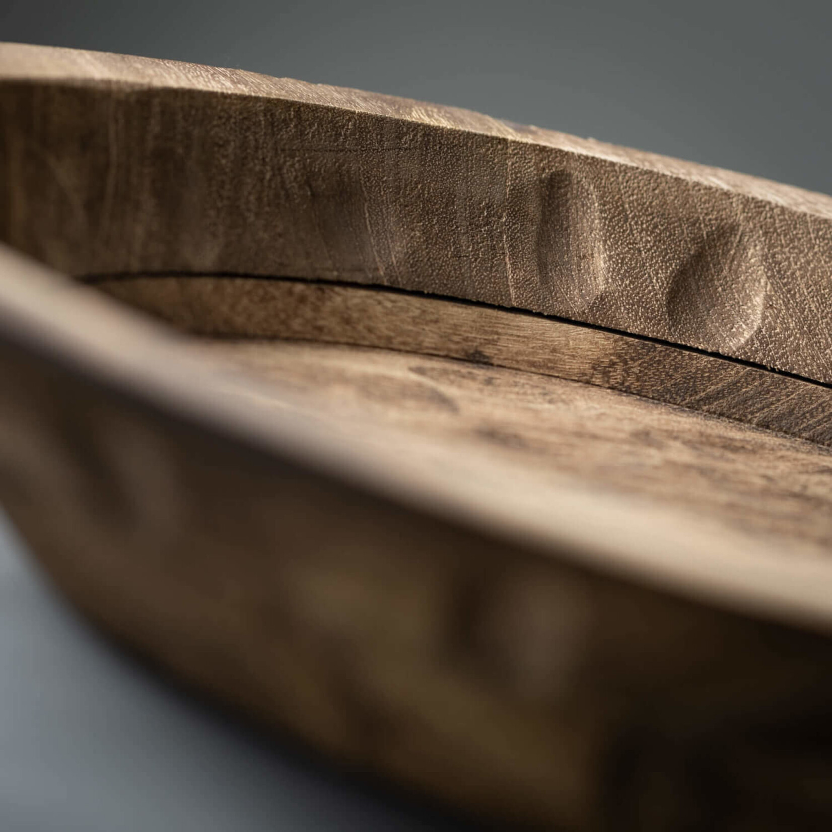 m. lynne designs hand-carved wooden bowl