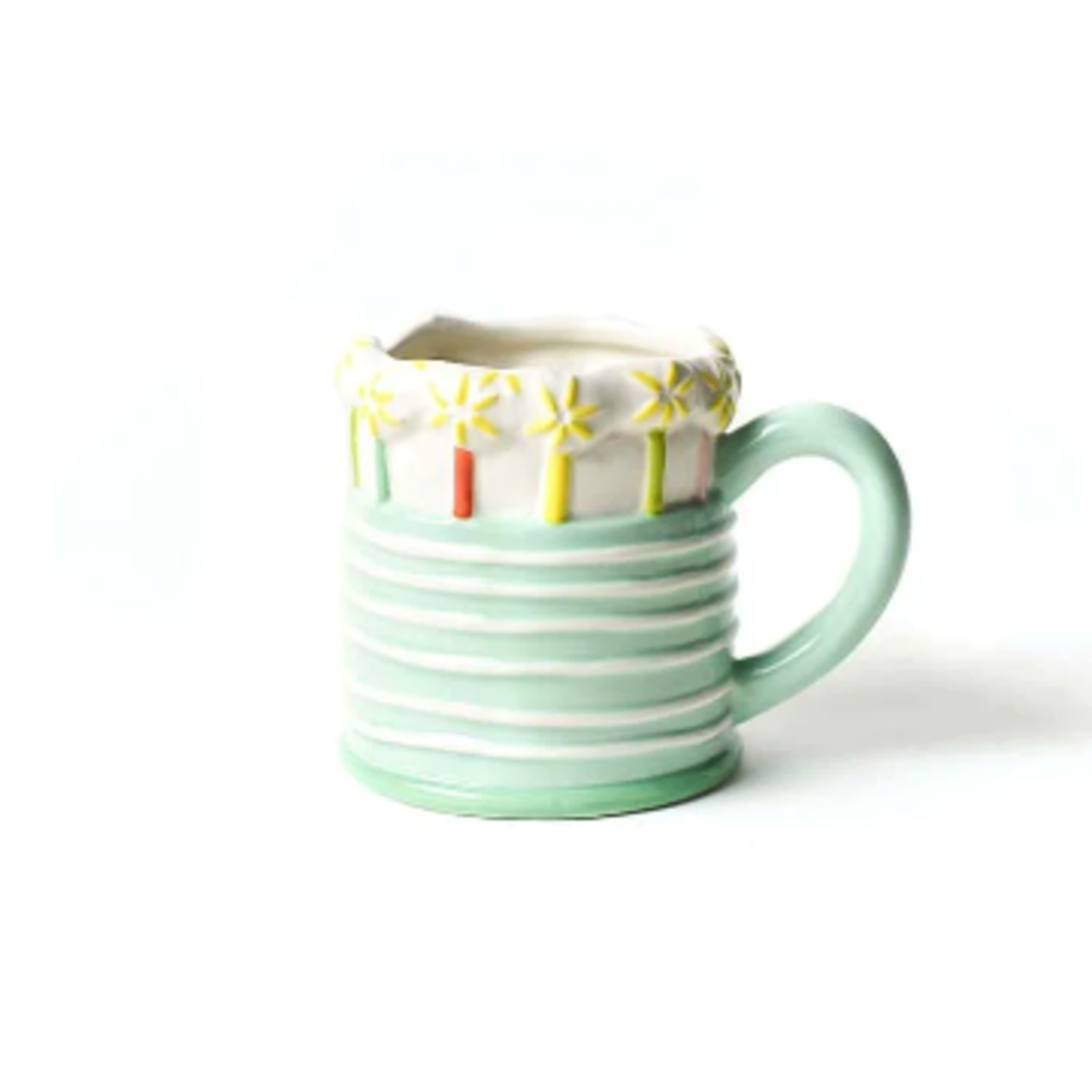 happy everything sparkle cake shaped mug