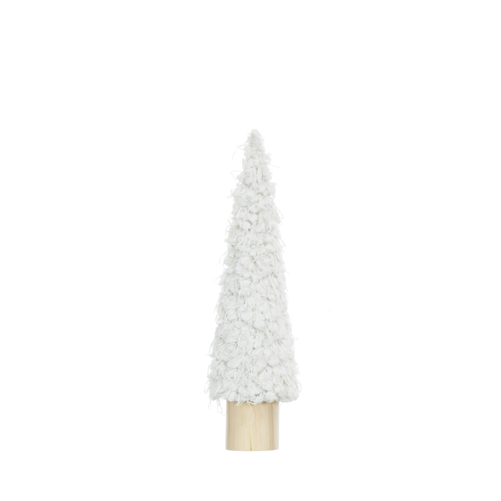 m. lynne designs cream fabric cone tree with wood base