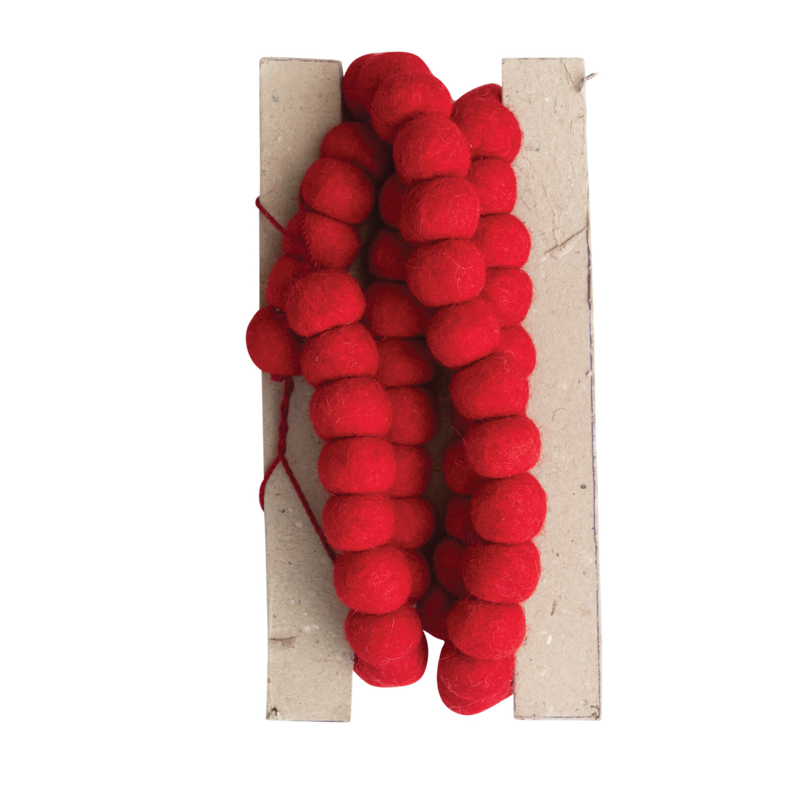 m. lynne designs red wool felt ball garland