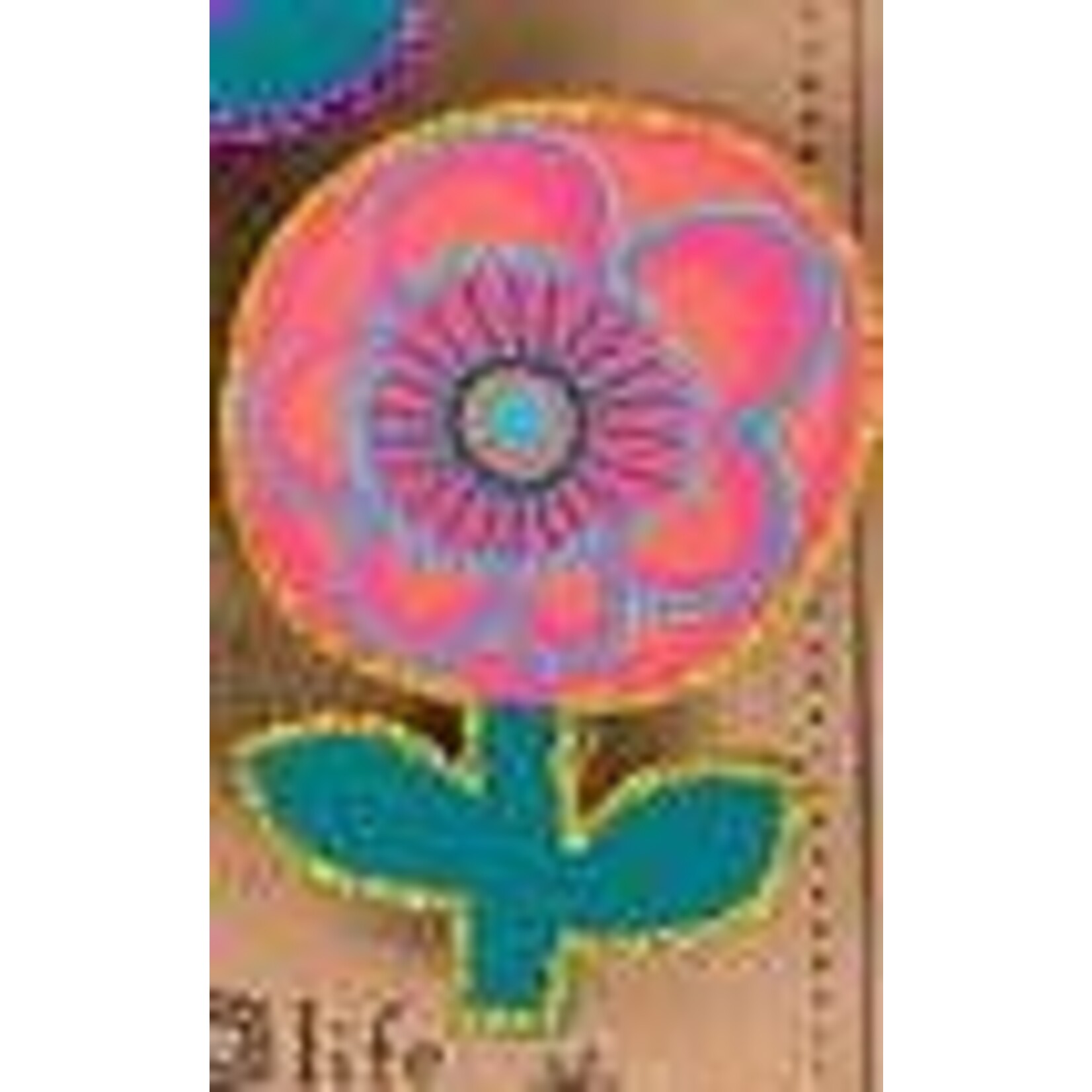 natural life flowers magnet clip