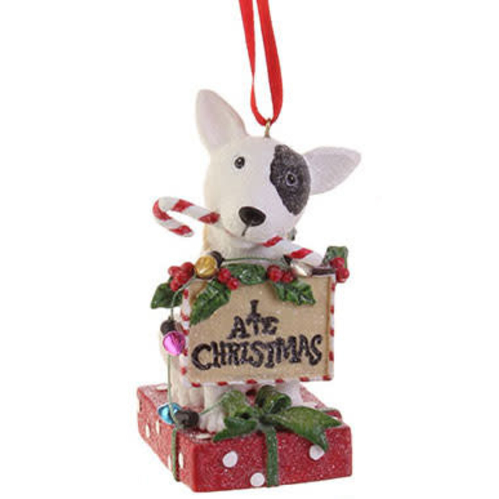 m. lynne designs dog ate christmas ornament
