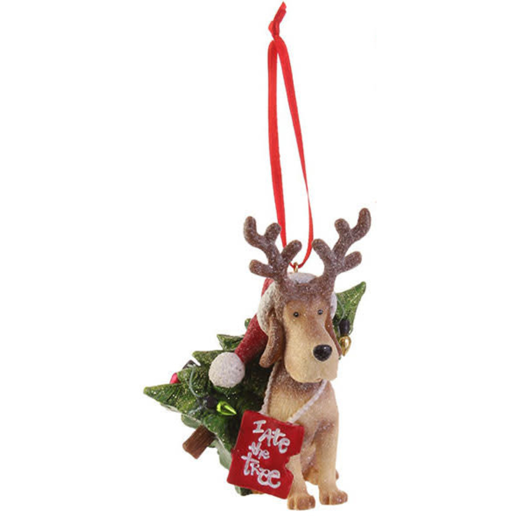 m. lynne designs dog ate christmas ornament