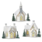m. lynne designs white lighted village ornament
