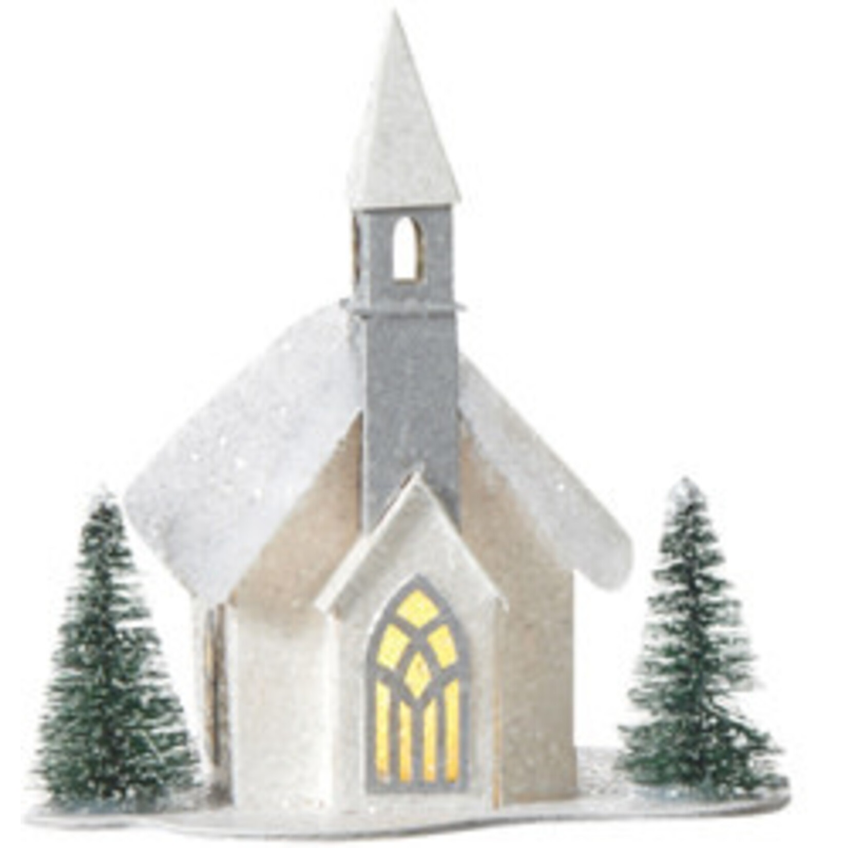 m. lynne designs white lighted village ornament