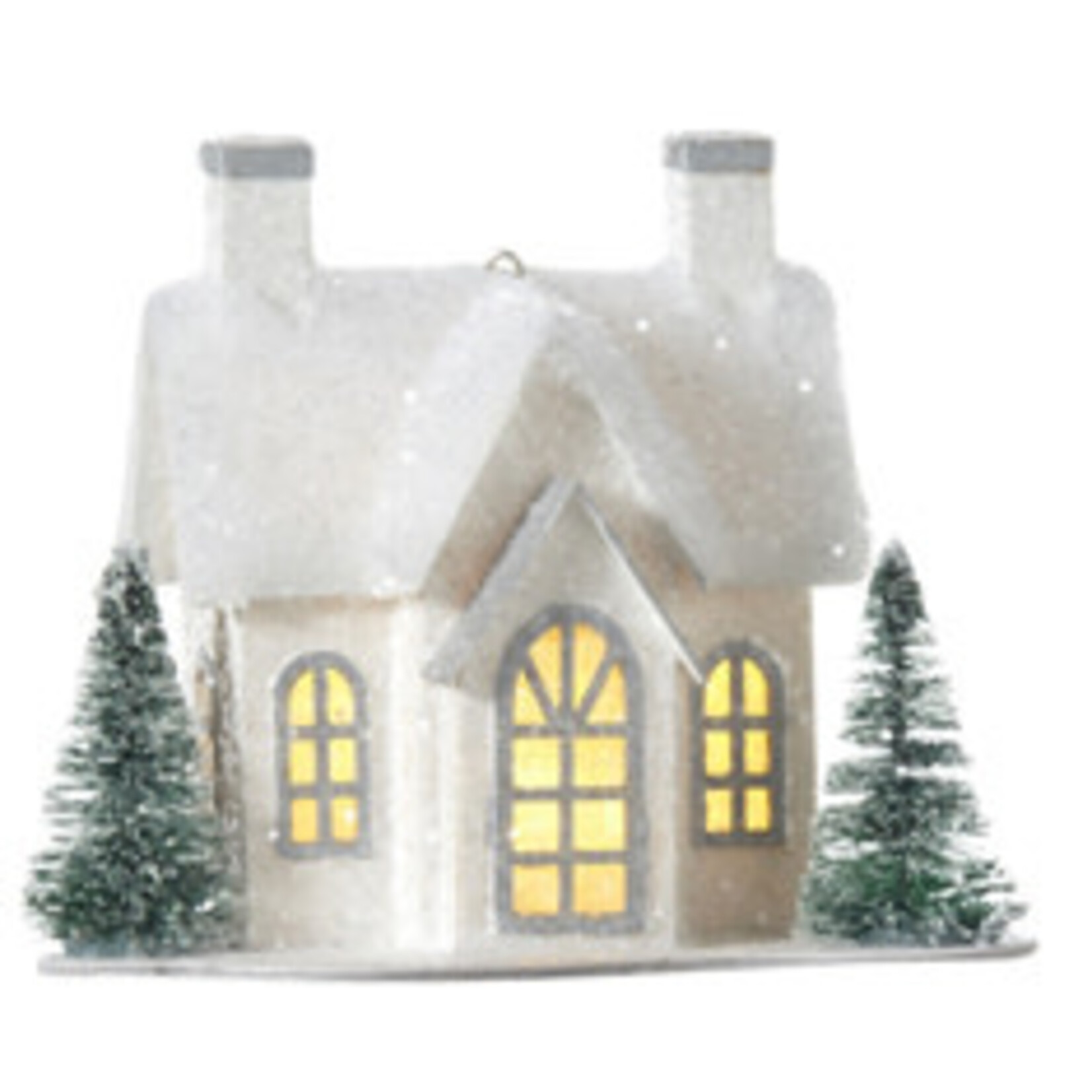 m. lynne designs white lighted village ornament