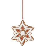 m. lynne designs gingerbread snowflake ornament
