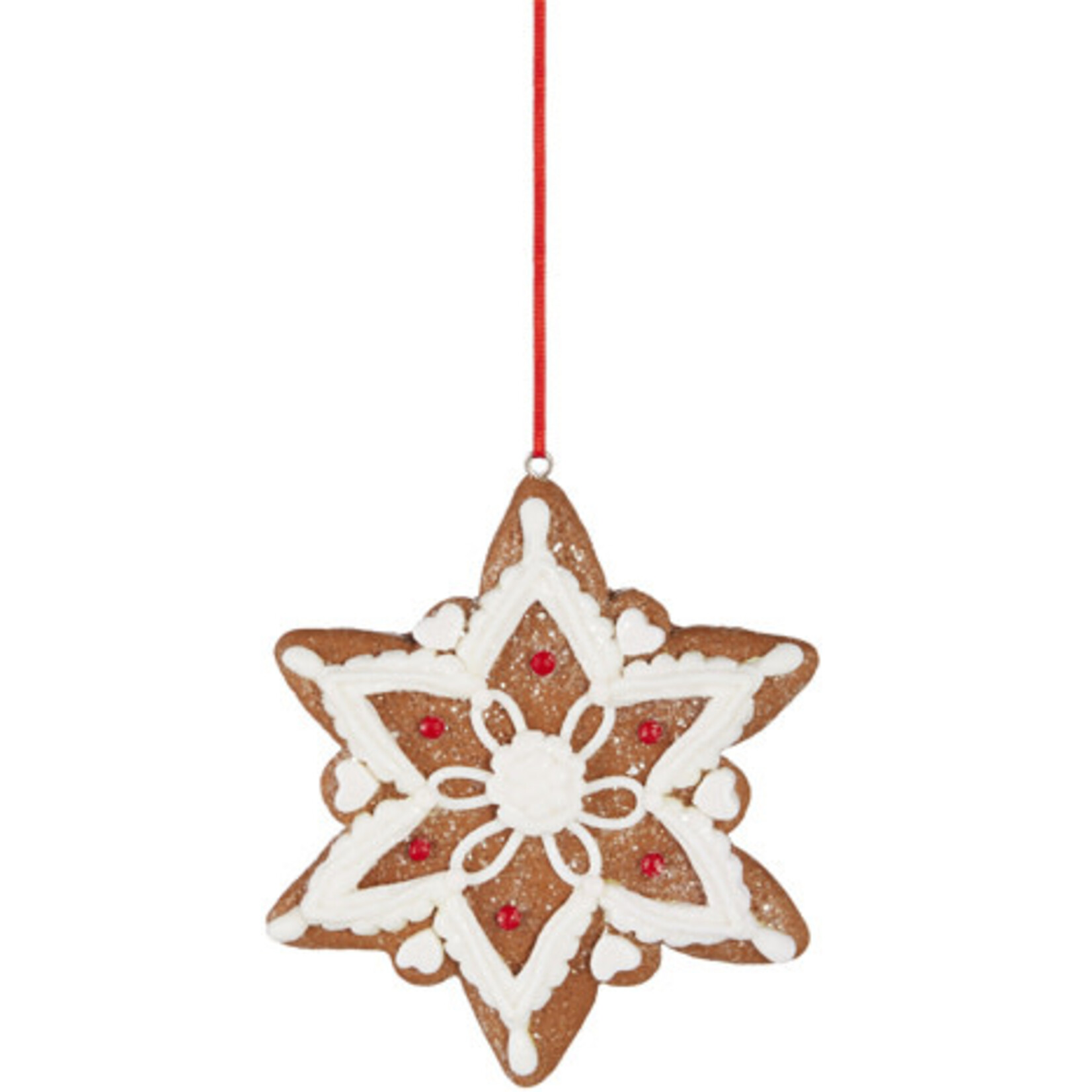m. lynne designs gingerbread snowflake ornament