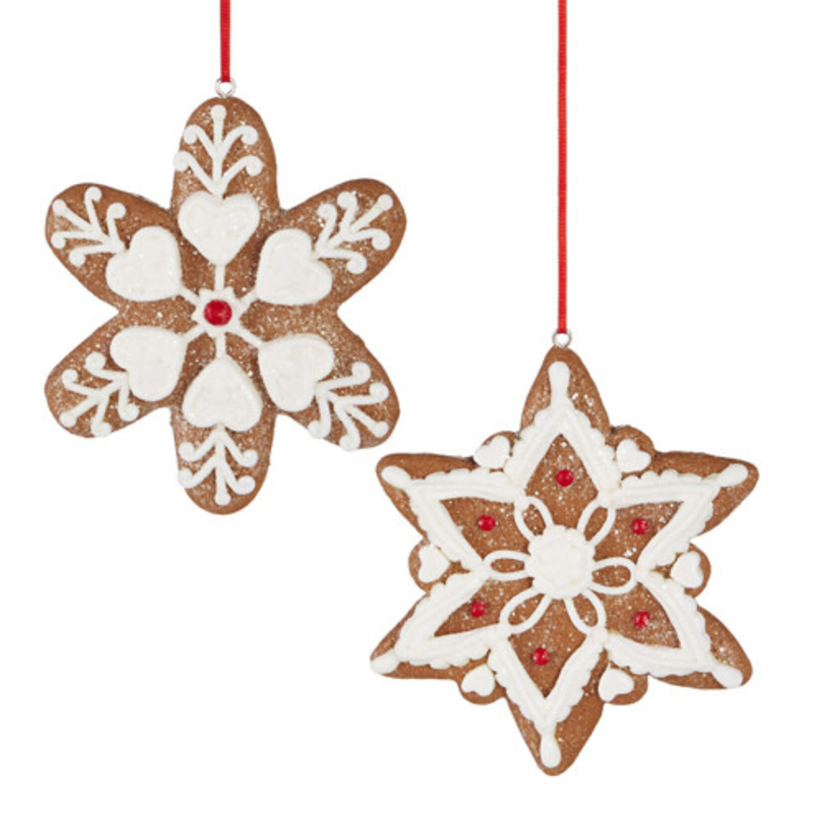 m. lynne designs gingerbread snowflake ornament