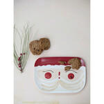 m. lynne designs hand painted santa platter