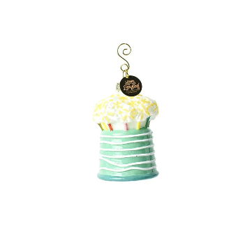 happy everything Shaped Sparkle Cake Ornament