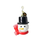 happy everything Shaped Top Hat Frosty Ornament