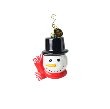 happy everything Shaped Top Hat Frosty Ornament
