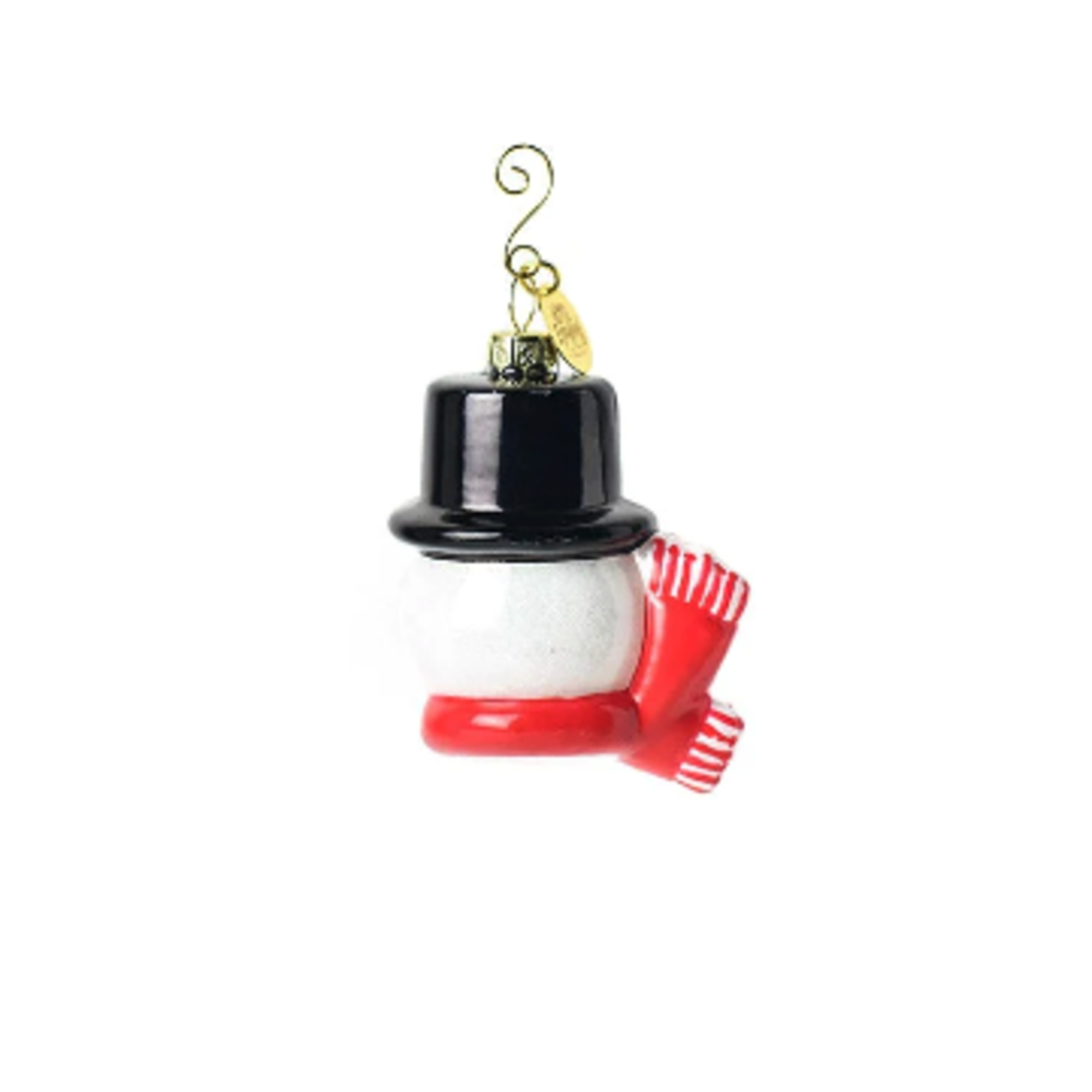 happy everything shaped top hat frosty ornament