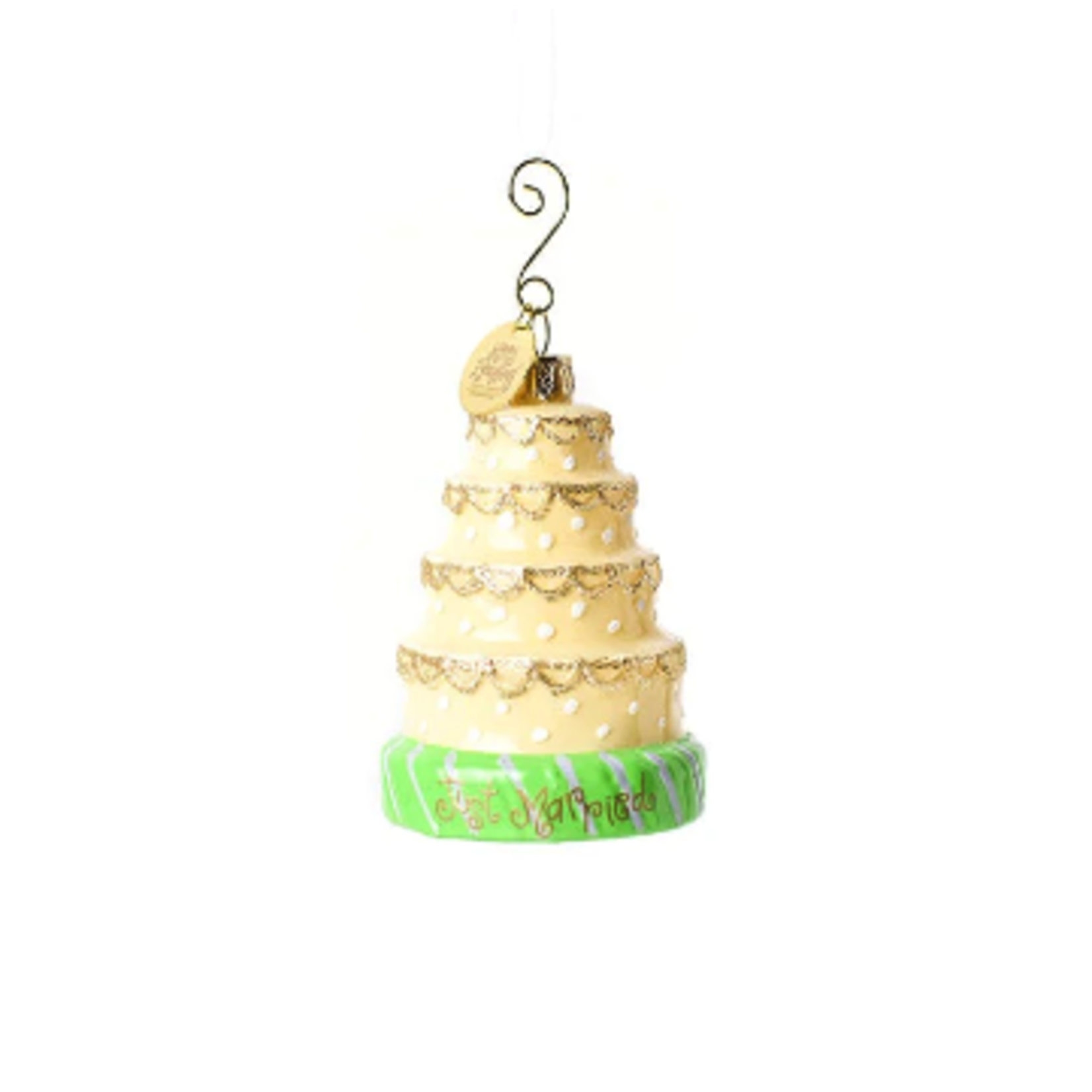 happy everything shaped wedding cake ornament