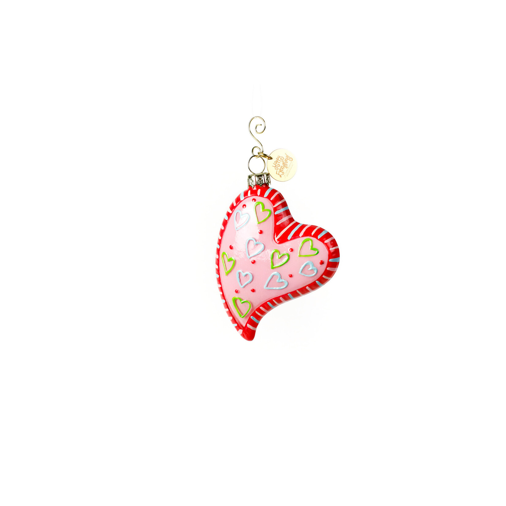 happy everything heart shaped ornament