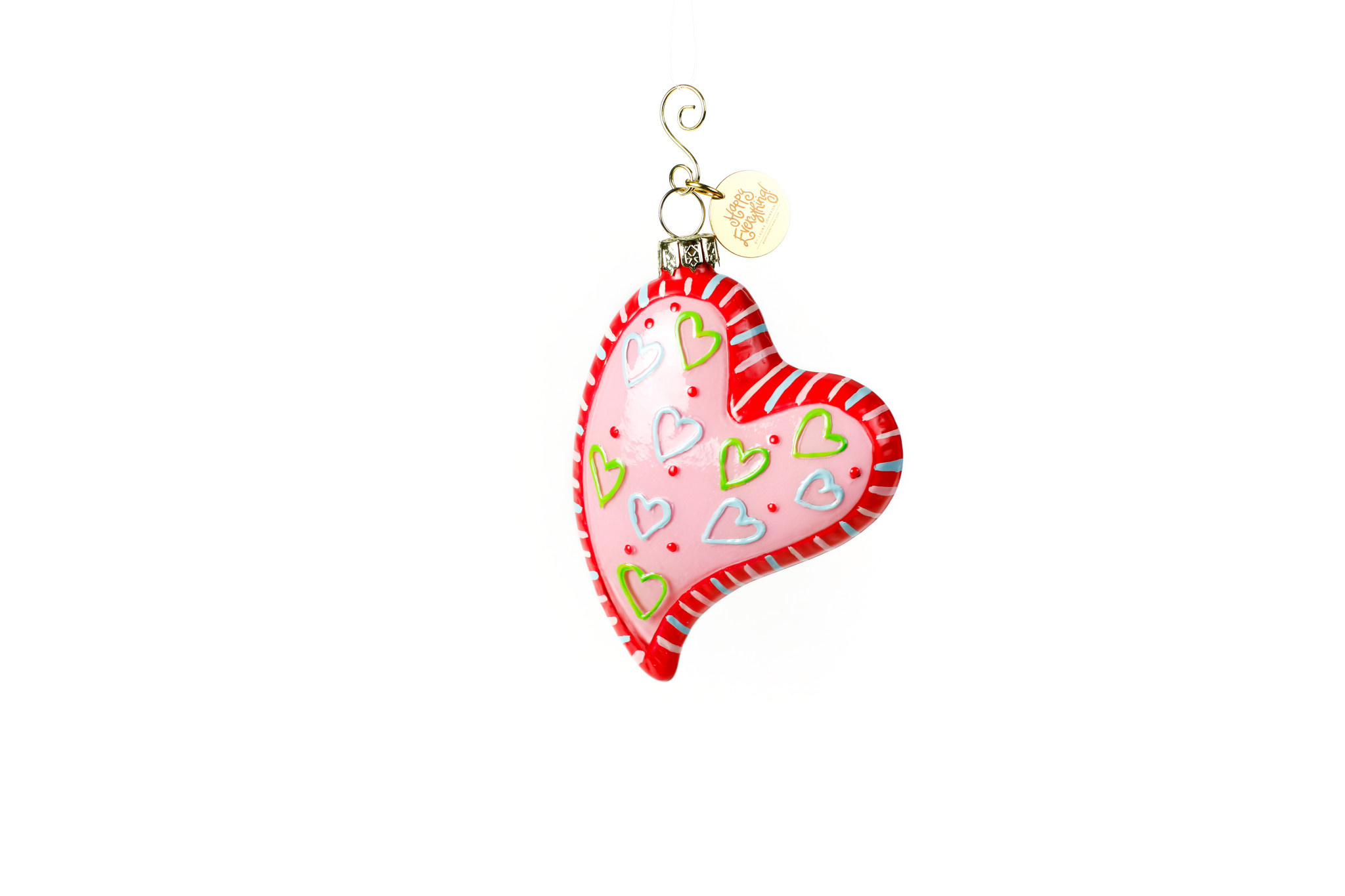 happy everything Heart Shaped Ornament