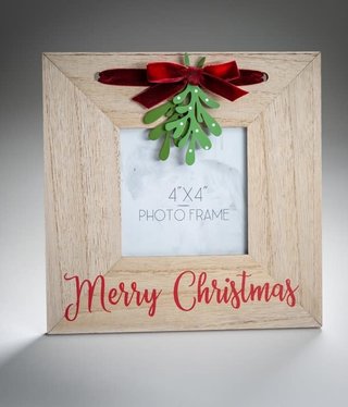 Merry Christmas Frame with Mistletoe