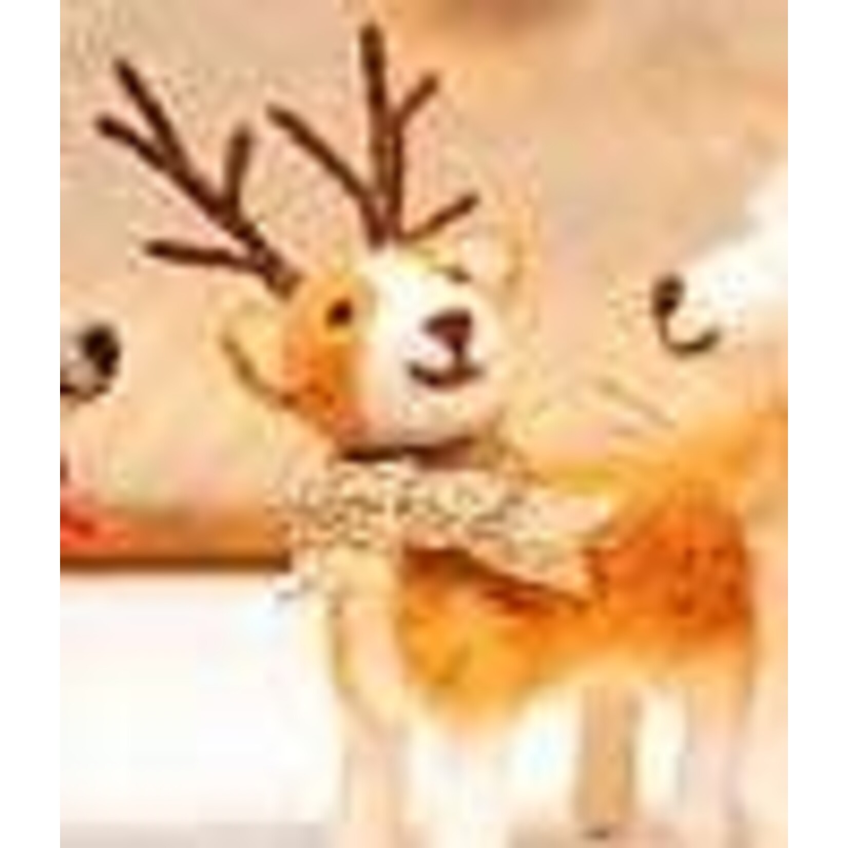 m. lynne designs dog with antler ornament