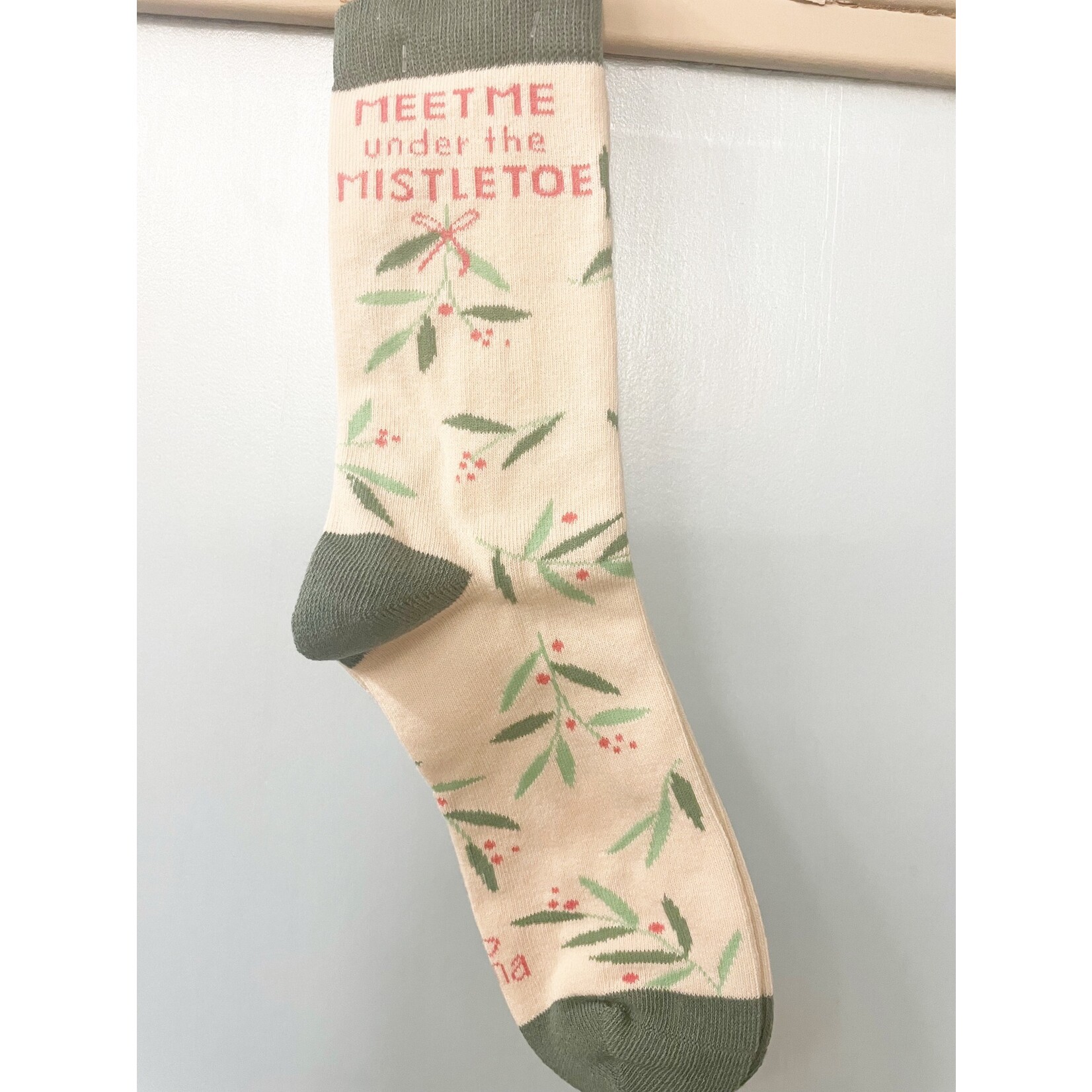 m. lynne designs mistletoe socks