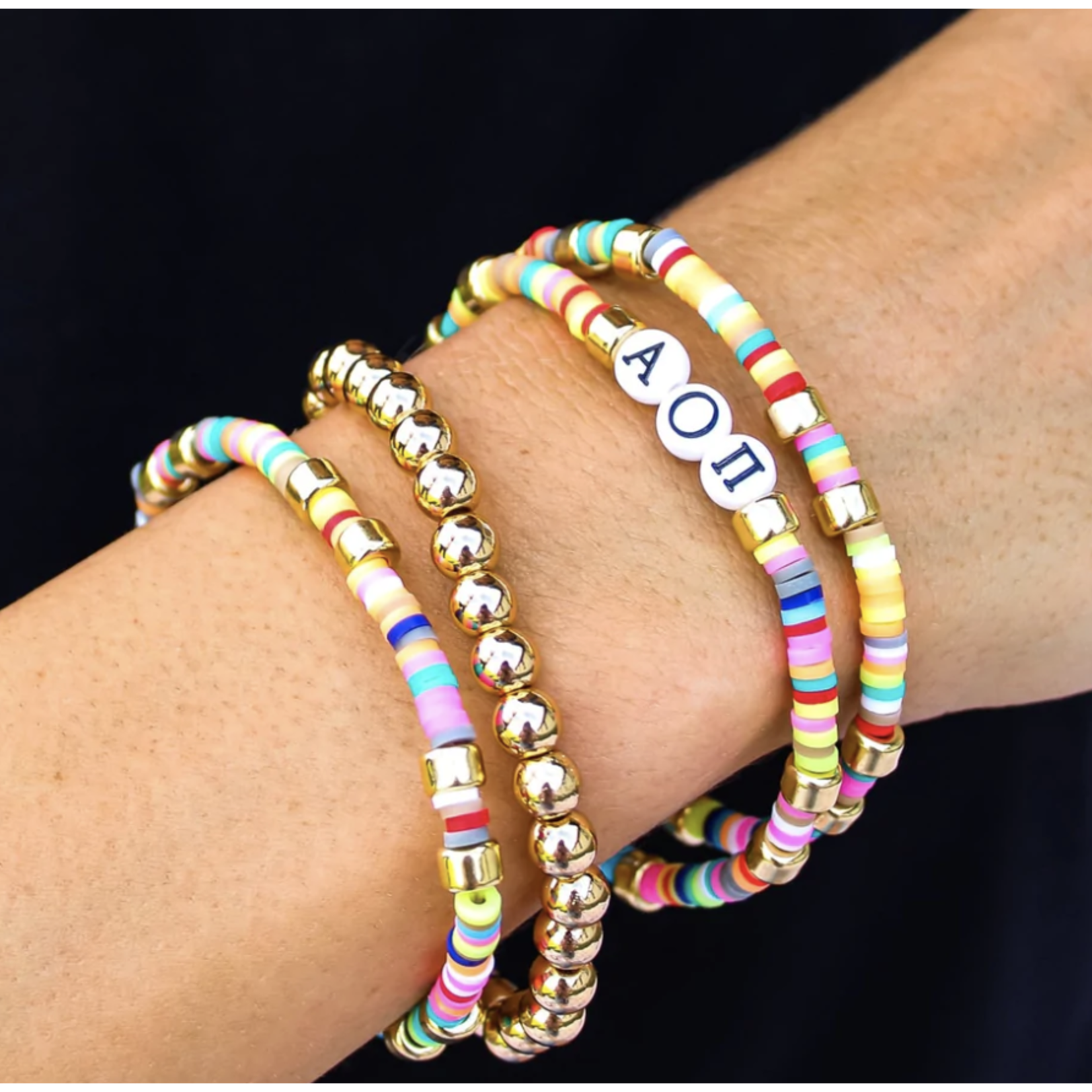 m. lynne designs sorority bracelet stack