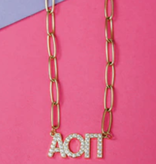 available at m. lynne designs Rhinestone Sorority Necklace