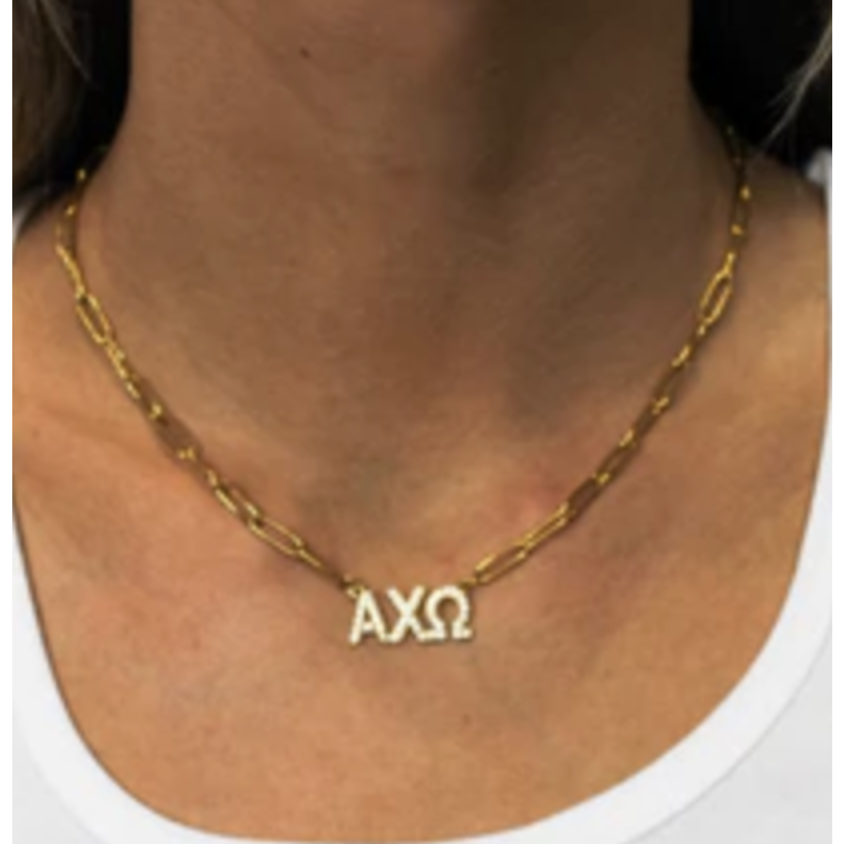 m. lynne designs rhinestone sorority necklace