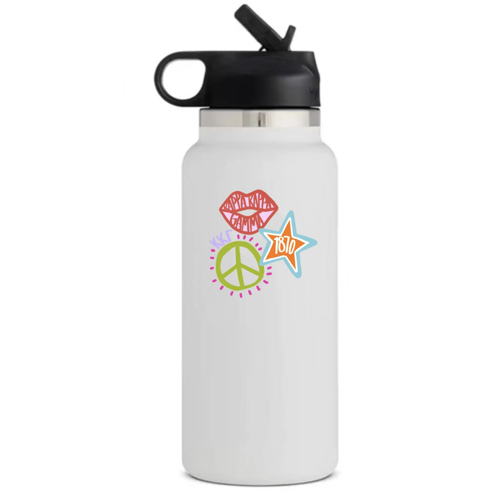 m. lynne designs sorority water bottle with straw lid