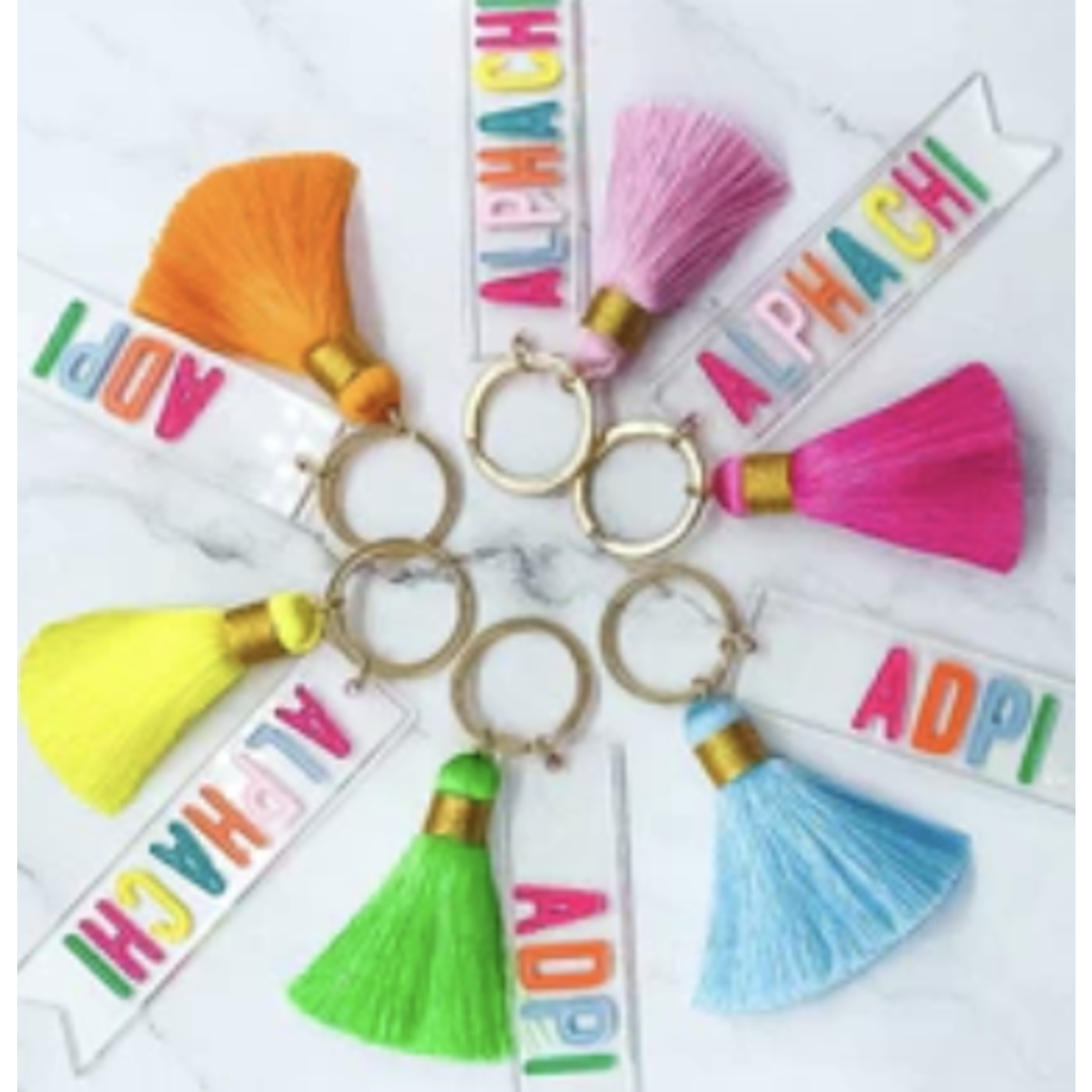 m. lynne designs sorority tassel key fob