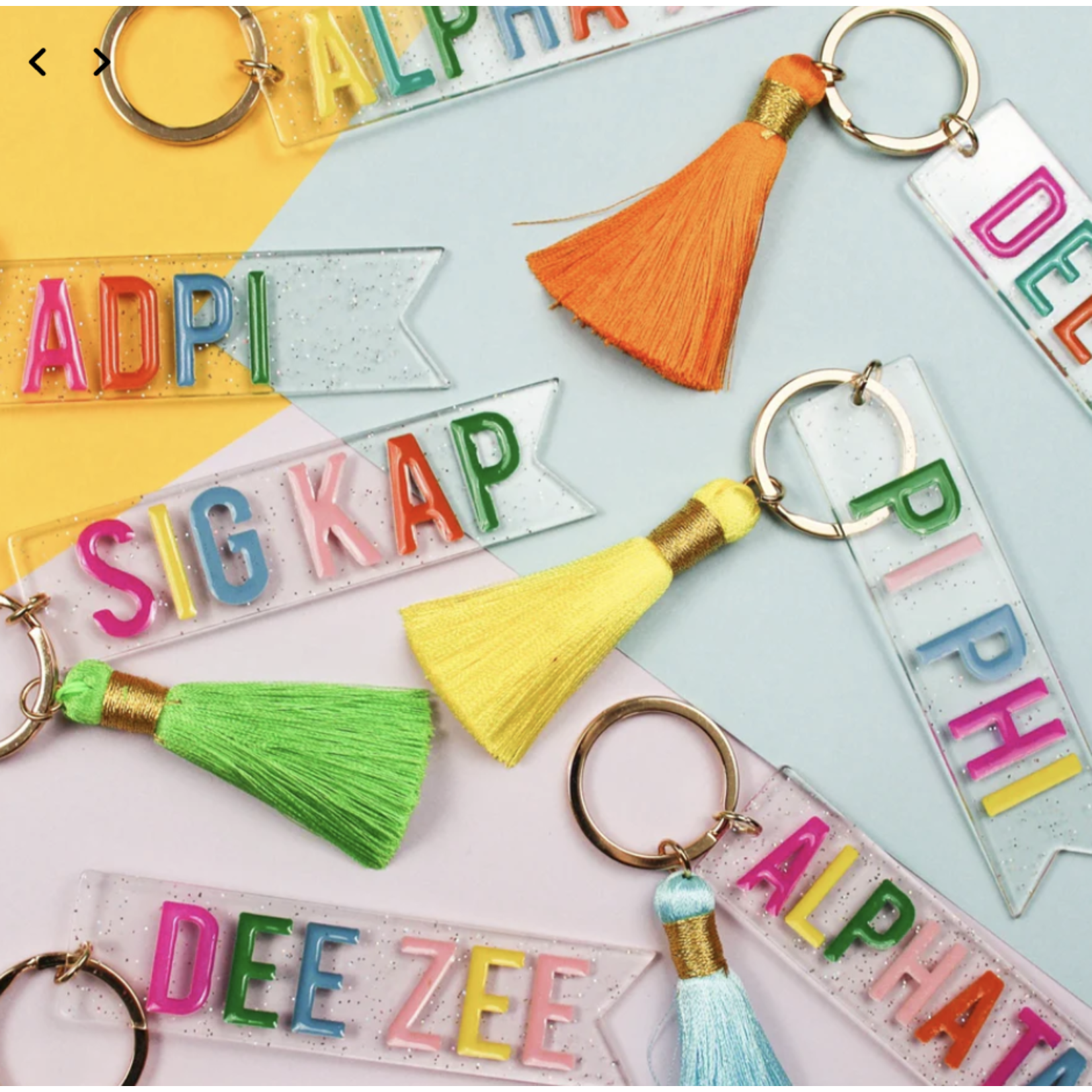 m. lynne designs sorority tassel key fob