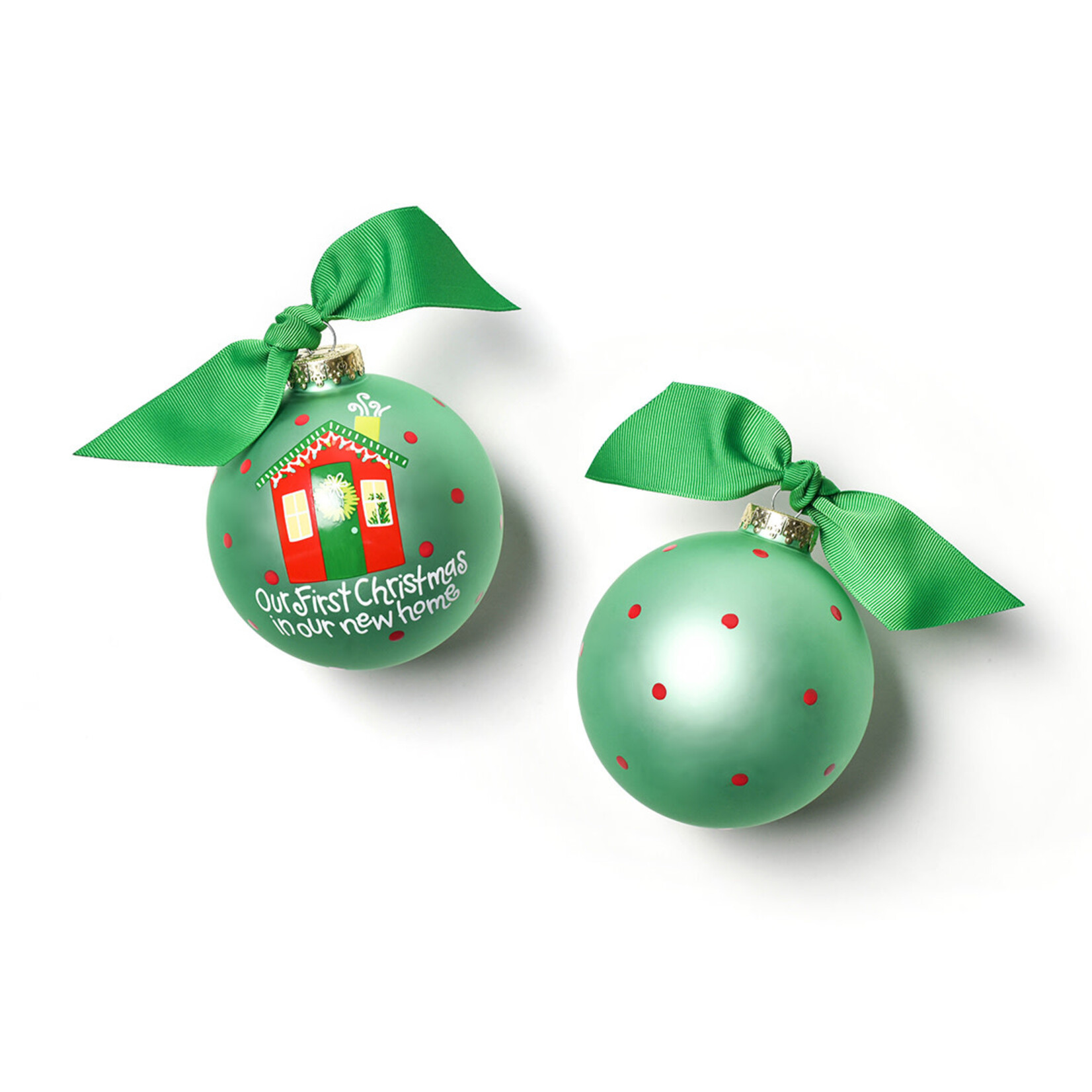 coton colors our first christnas in our new home glass ornament