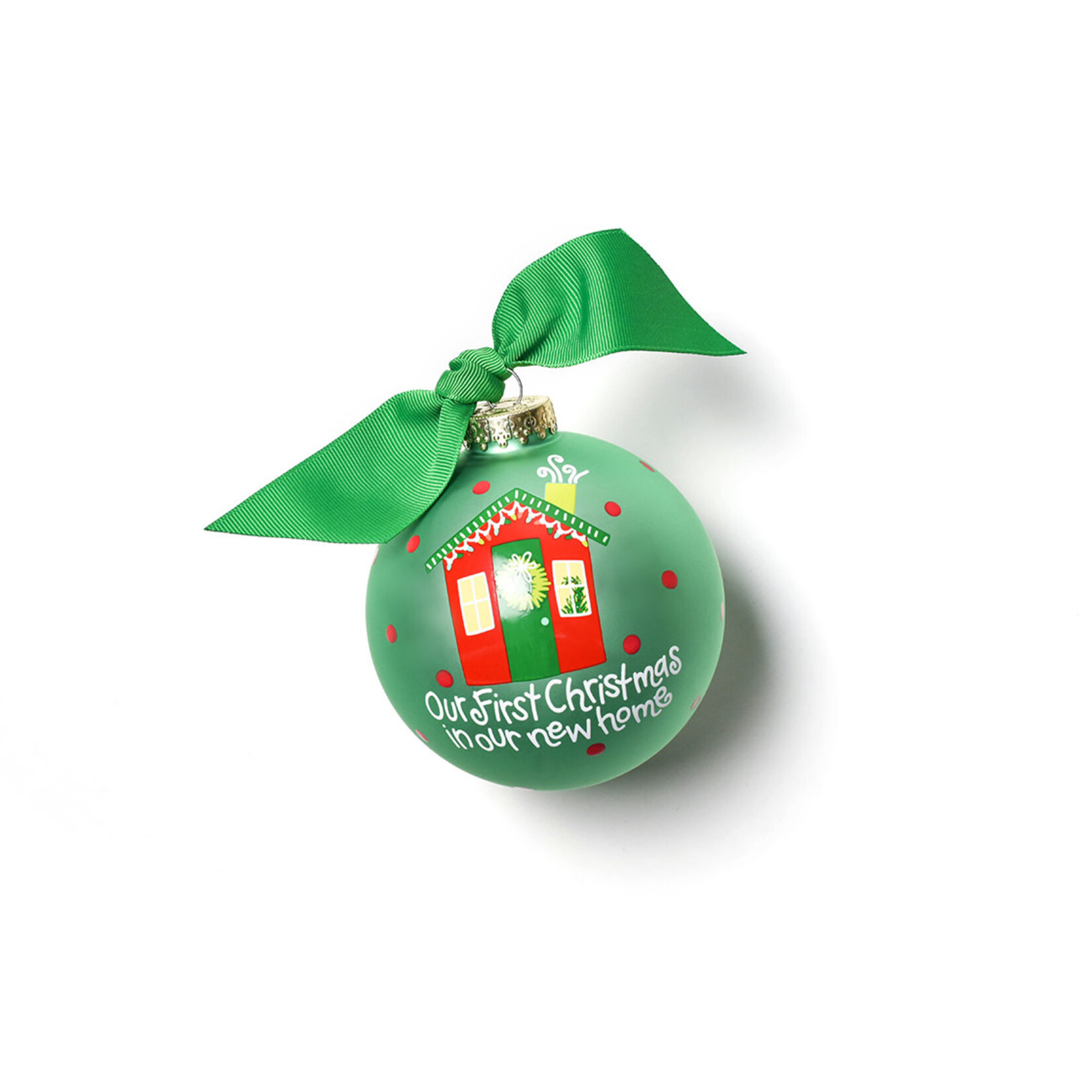 coton colors our first christnas in our new home glass ornament