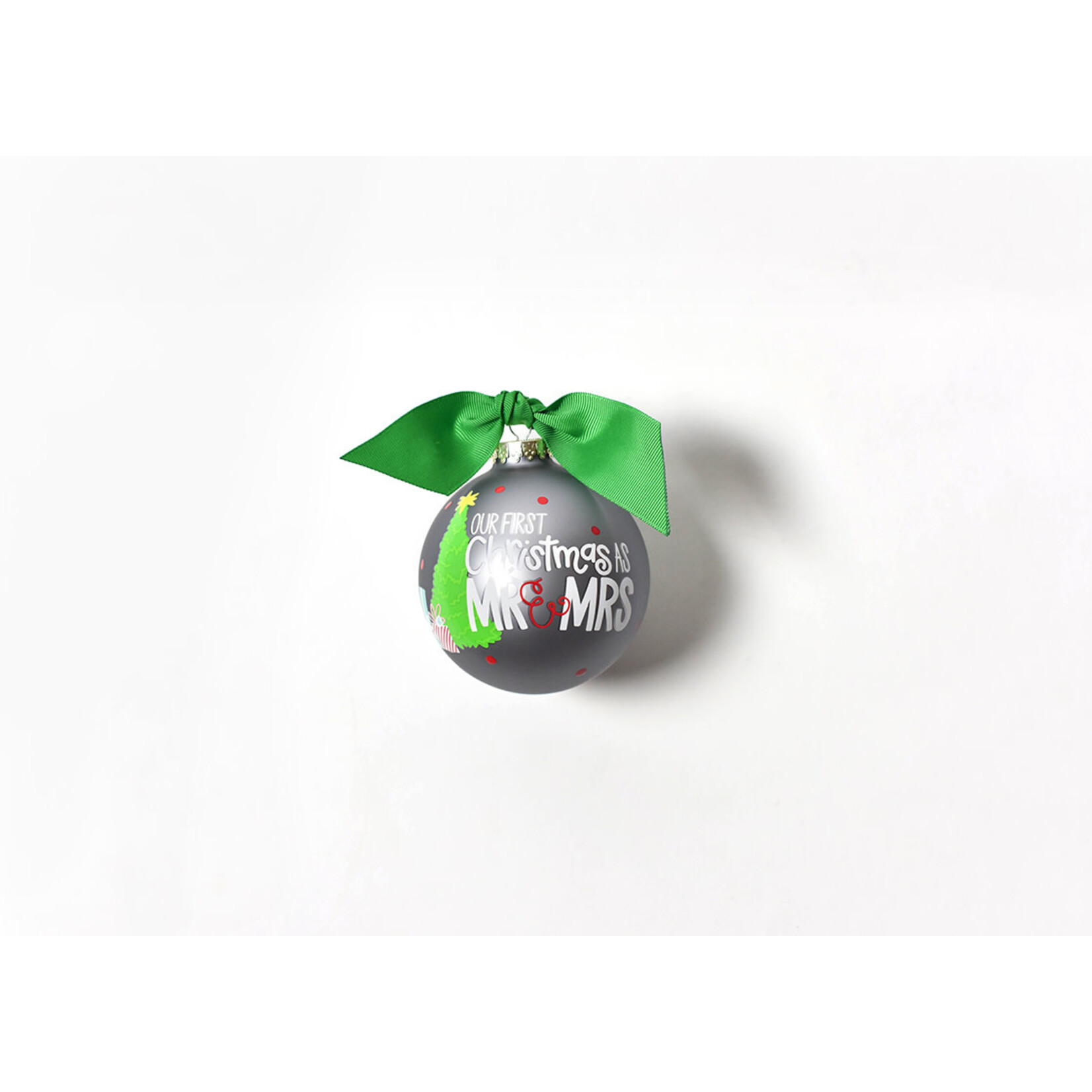coton colors our first christmas as mr. and mrs. glass ornament