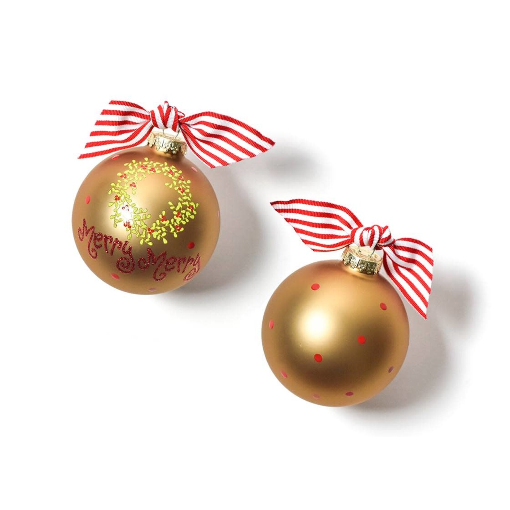coton colors merry merry boxwood wreath glass ornament