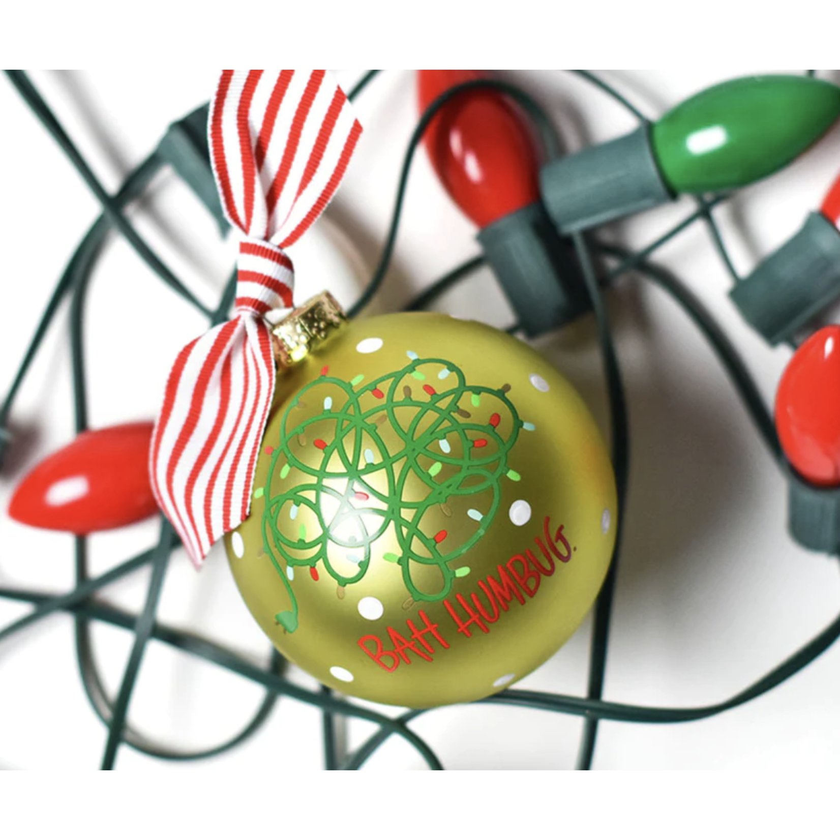 coton colors tangled christmas lights glass ornament