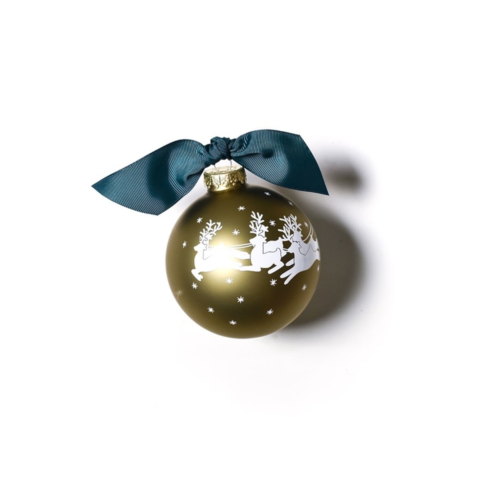 coton colors merry christmas to all vintage santa glass ornament