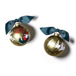 coton colors merry christmas to all vintage santa glass ornament