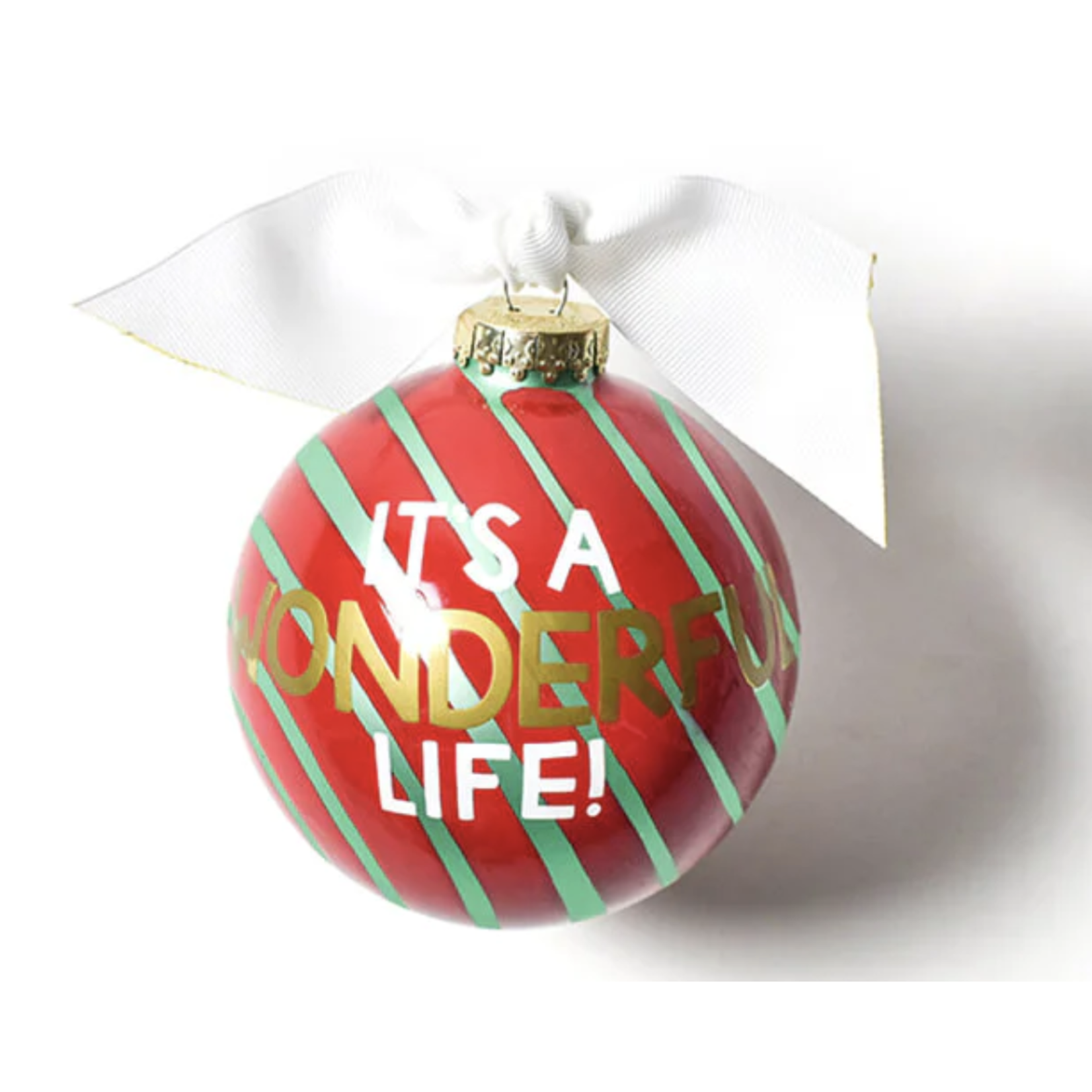 coton colors it's a wonderful life glass ornament