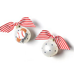 coton colors baseball and bat glass ornament