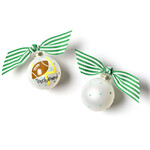 coton colors football glass ornament