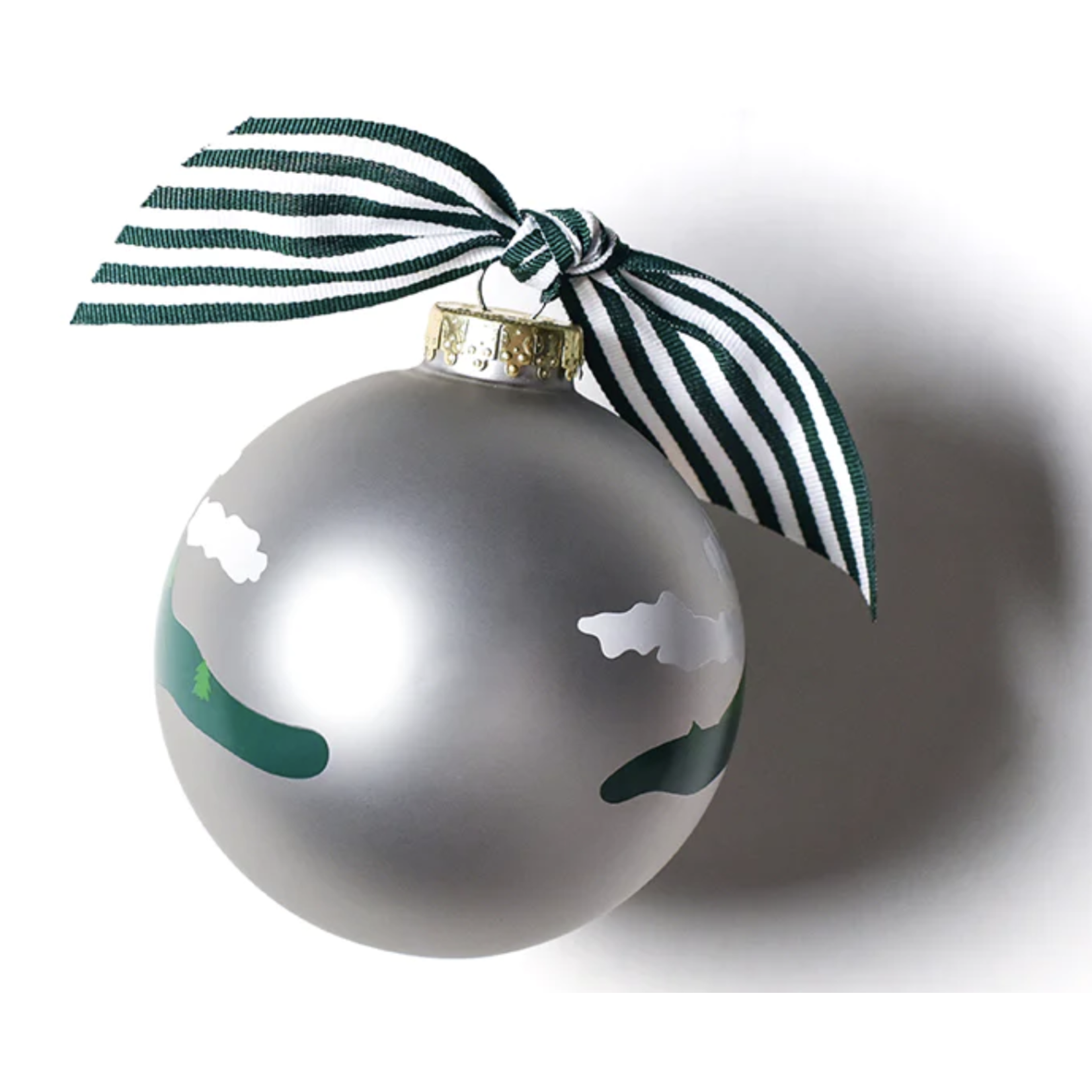 coton colors on mountain time glass ornament