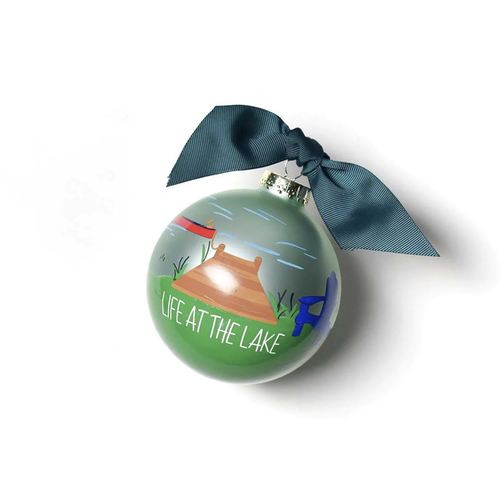 coton colors life at the lake glass ornament