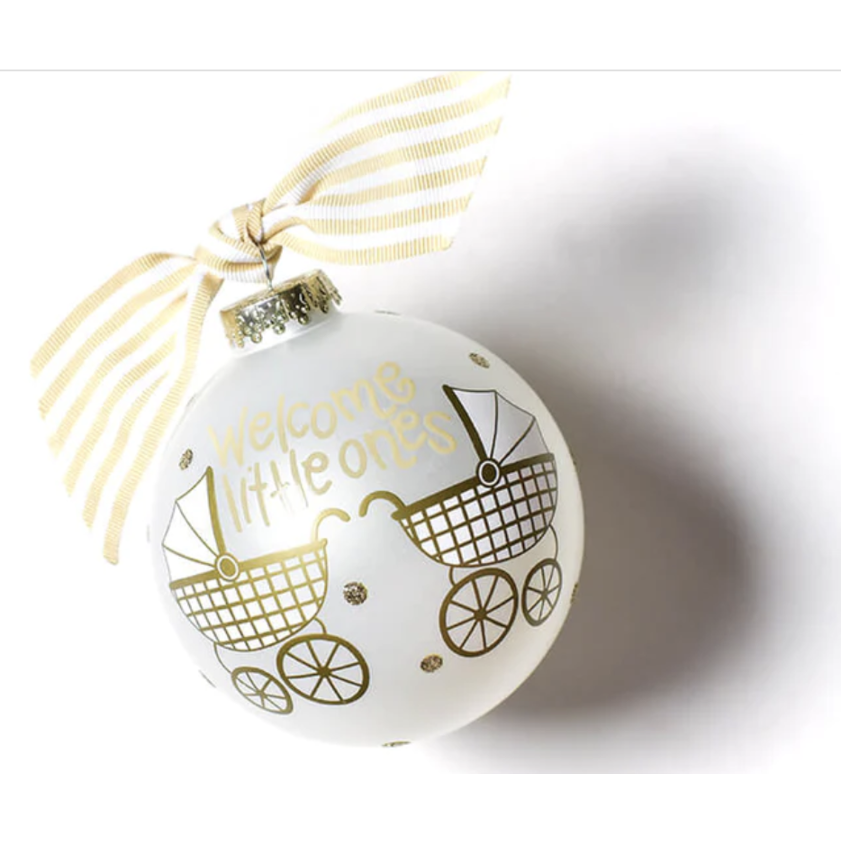 coton colors welcome little ones twins glass ornament